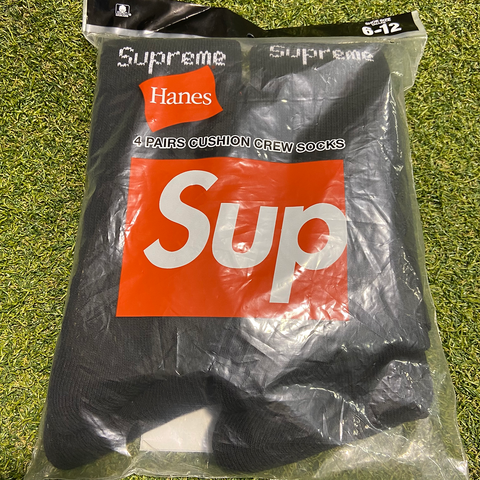 Thumbnail: Supreme Hanes 4 Pack Socks Black: 6-12