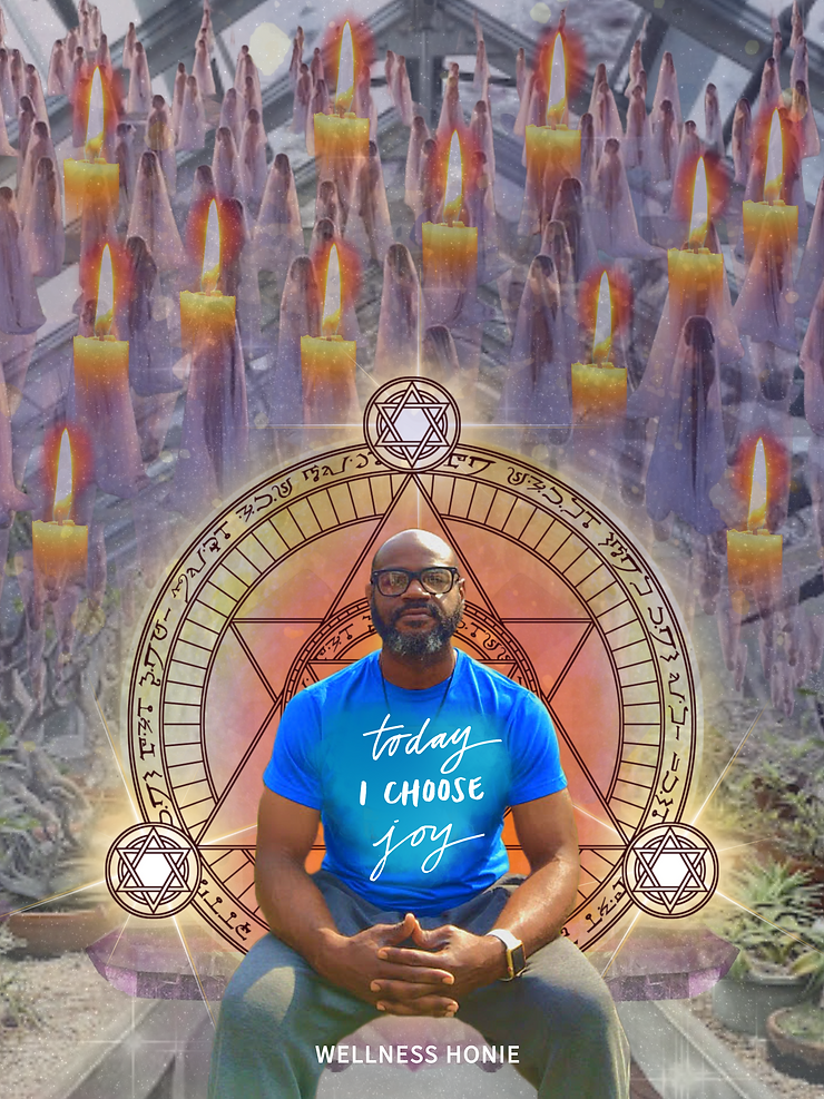 Embracing Inner Light: A Journey to Uncover Hidden Emotions and Reclaim Joy. Subject Chief. Artist V. for WELLNESS HONIE 02.21.25