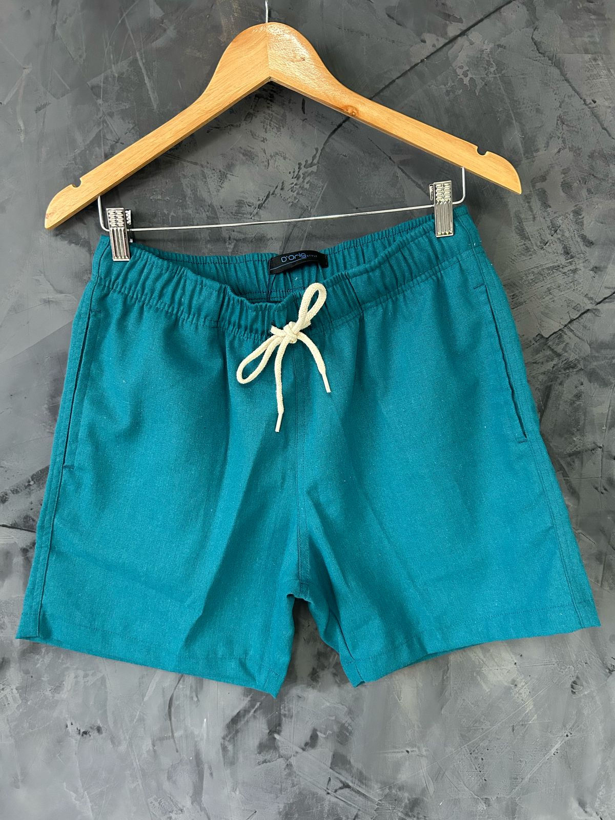 Short de Linho -Azul