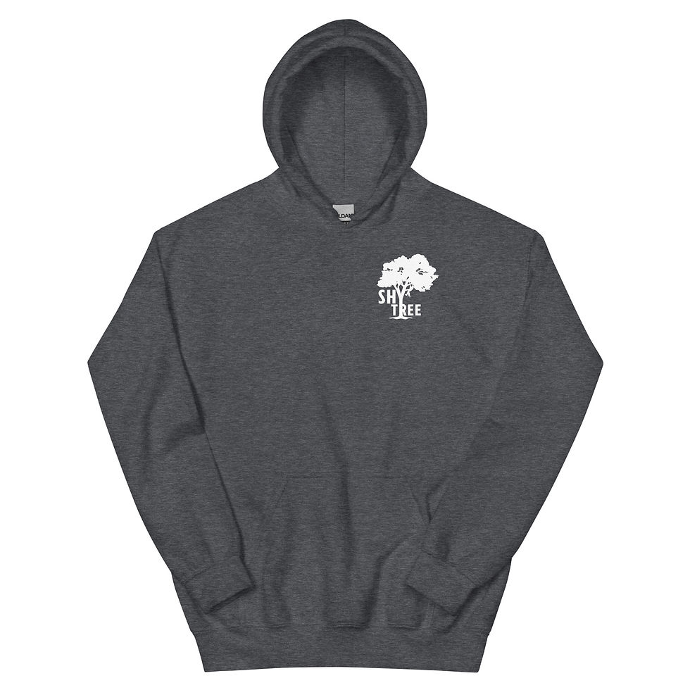 Thumbnail: Shy Tree Unisex Hoodie White Logo