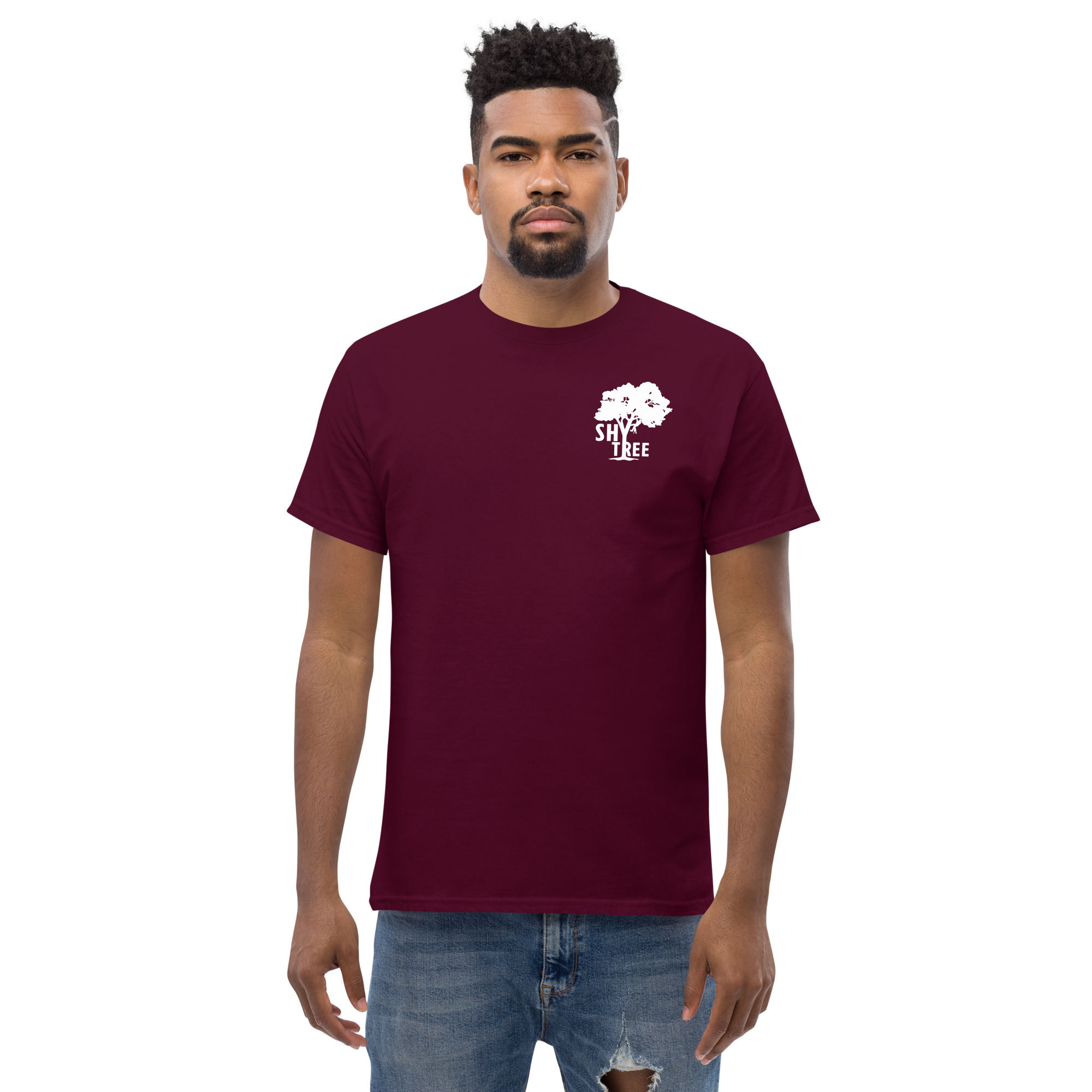 Shy Tree Men's Classic T- White Logo