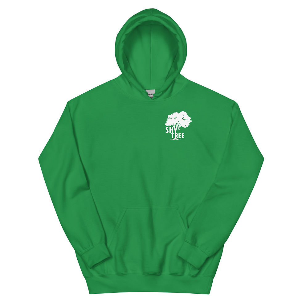 Thumbnail: Shy Tree Unisex Hoodie White Logo