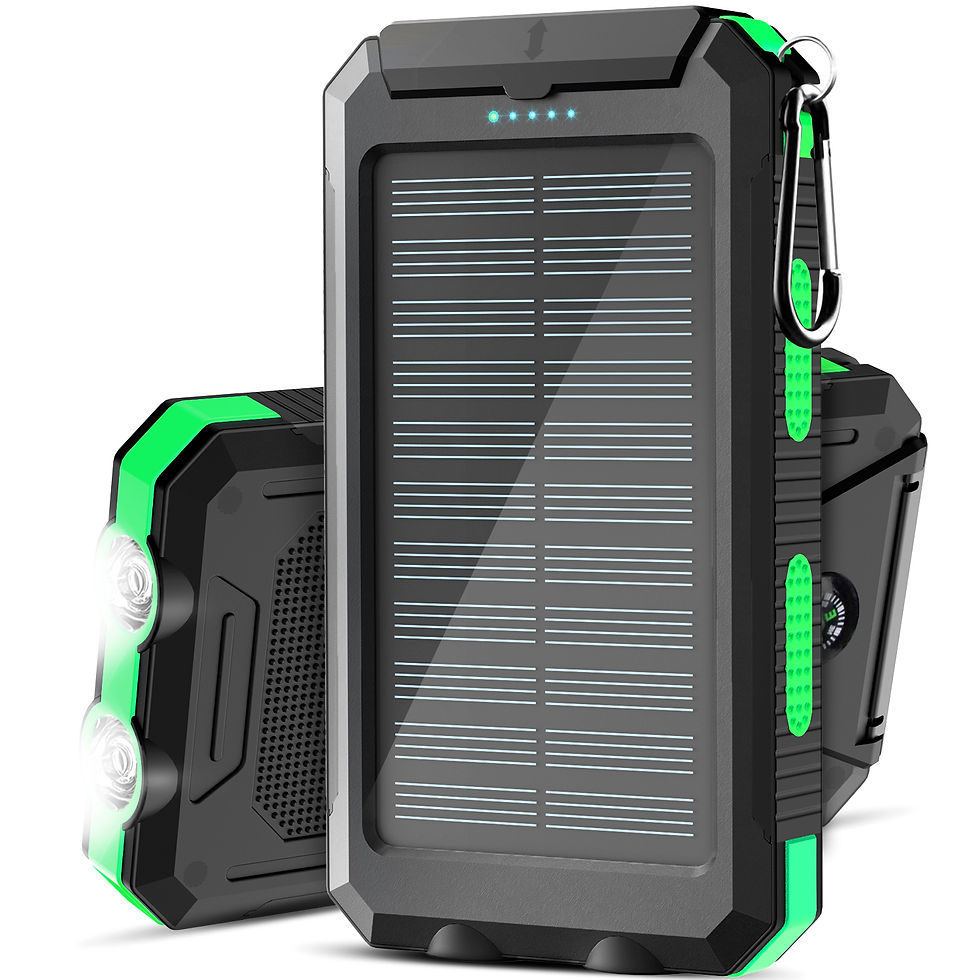 Thumbnail: Waterproof Outdoor Solar Power Bank 38800mAh Dual USB Travel Outdoor Solar Mobil
