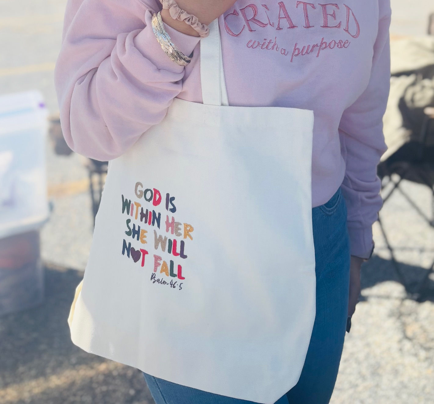 Tote Bag God Is Within Her