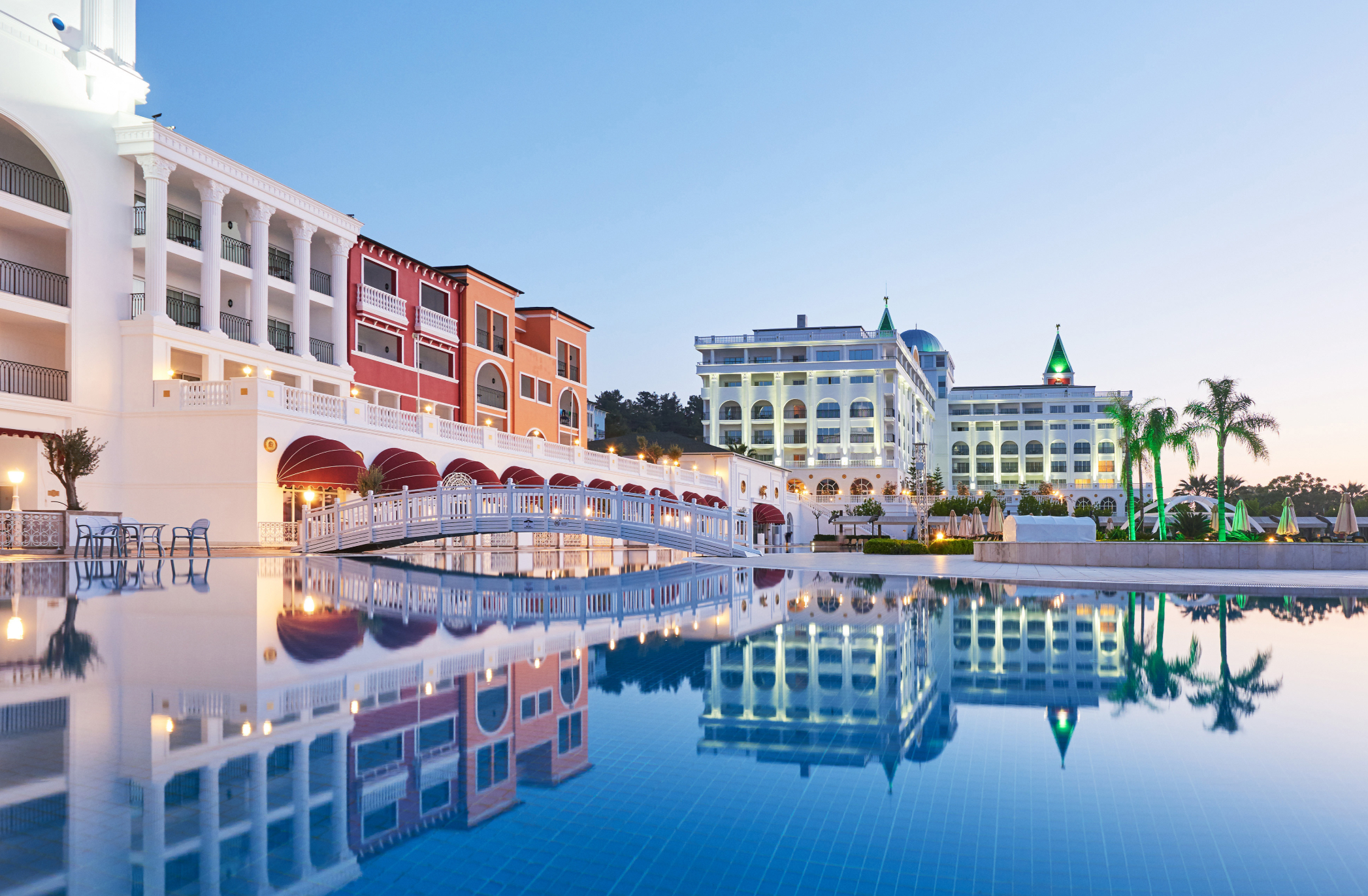 Luxury hotel swimming pool