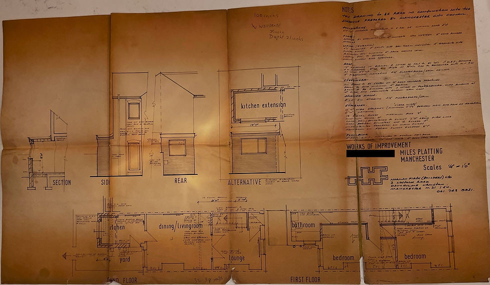 1985 extension plans for my 2 bedrom terrace house