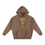 Miniature : Brown hoodie with bee and crown logo. Honey Queen Design - Oversize Fleeced Hoodie.