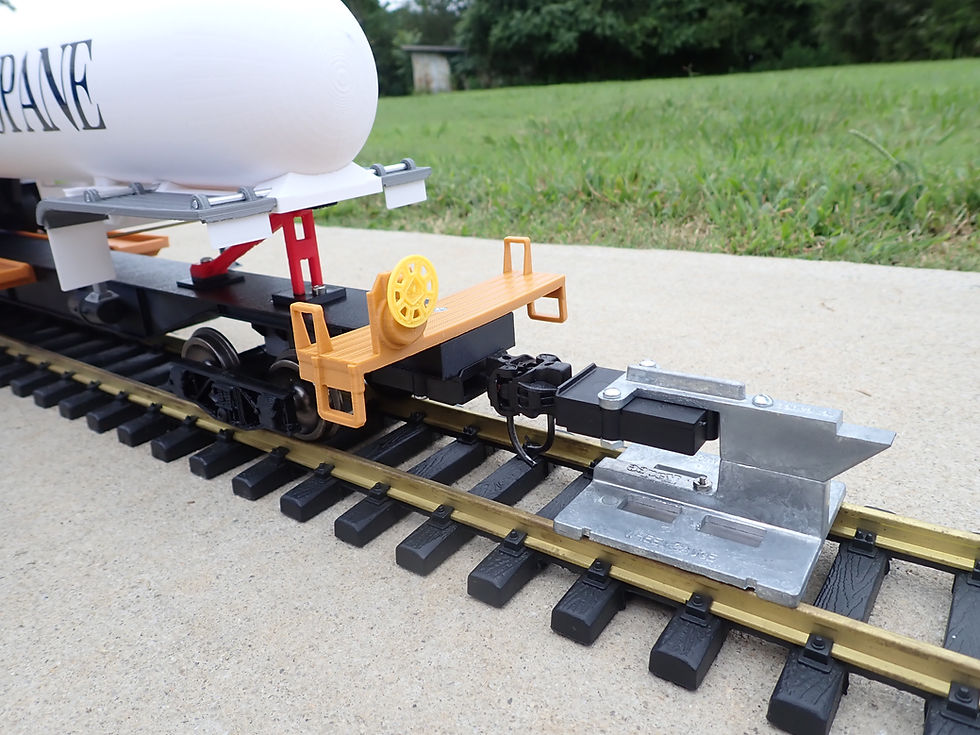 Thumbnail: 40' LP Propane Tank Semi-Trailer Mounted On Front Runner 53' Rail Car