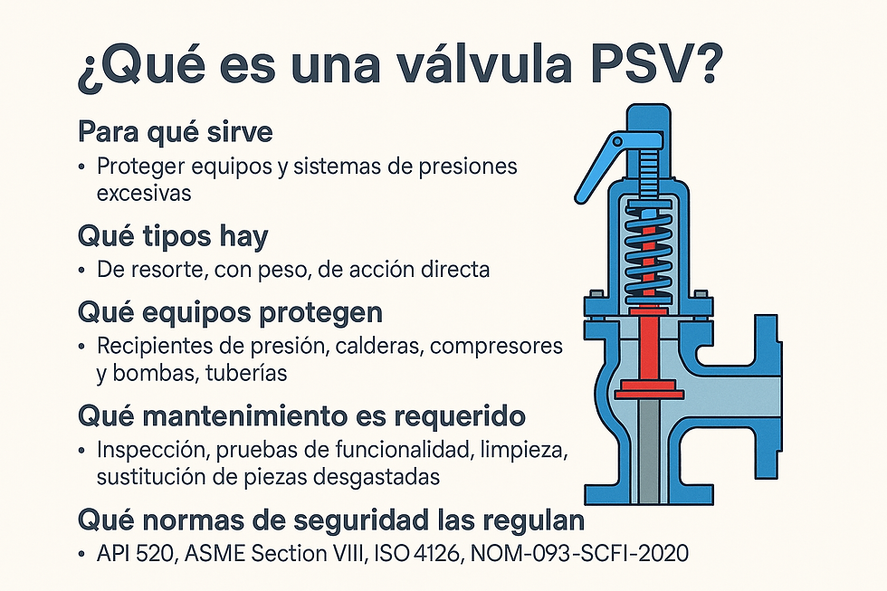 válvula PSV para la industria