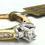 Thumbnail: Genuine 1.26 Cts Engagement Diamonds 14k Gold Ring