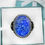 Thumbnail: Genuine 15.48 Cts Lapis Lazuli Ring .925 Sterling Silver
