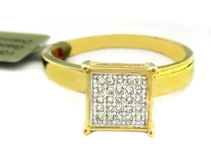 Genuine 0.48 Cts Diamonds Engagement Ring 10k Gold
