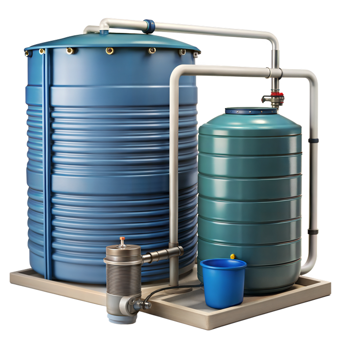 Tanque de almacenamiento de agua de lluvia instalado en azotea CDMX