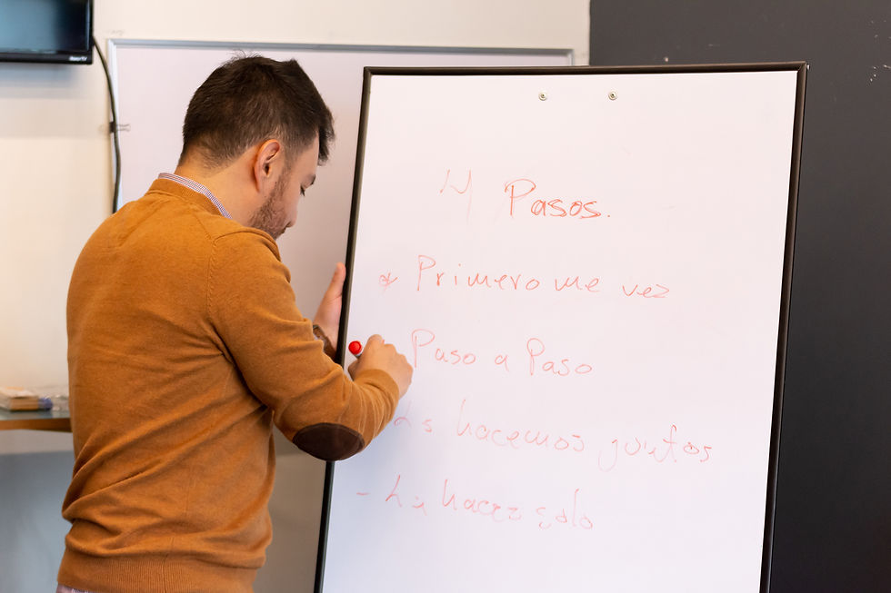 Objetivos de clase claramente definidos en una sesión virtual de Quantec