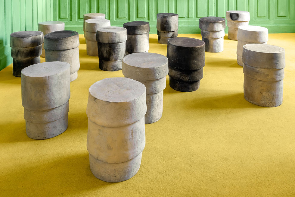 Thumbnail: Handcrafted clay stool by Oaxacan Mexican artisans