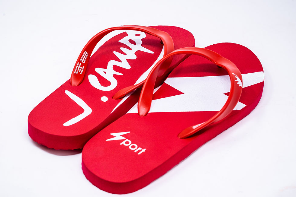 Miniatura: Chanclas Jorge Campos rojas