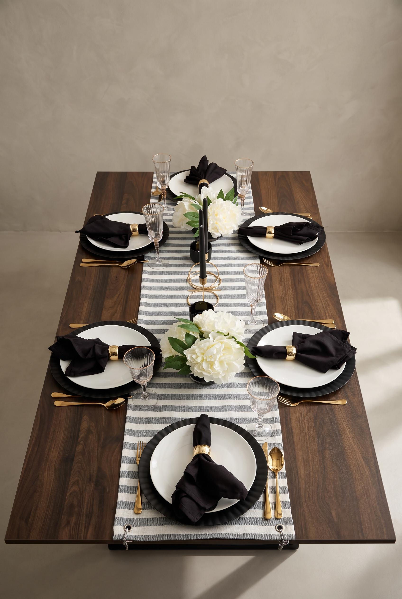 Black Gold Tablescape Kit | Modern Elegant Dinner Party Decor