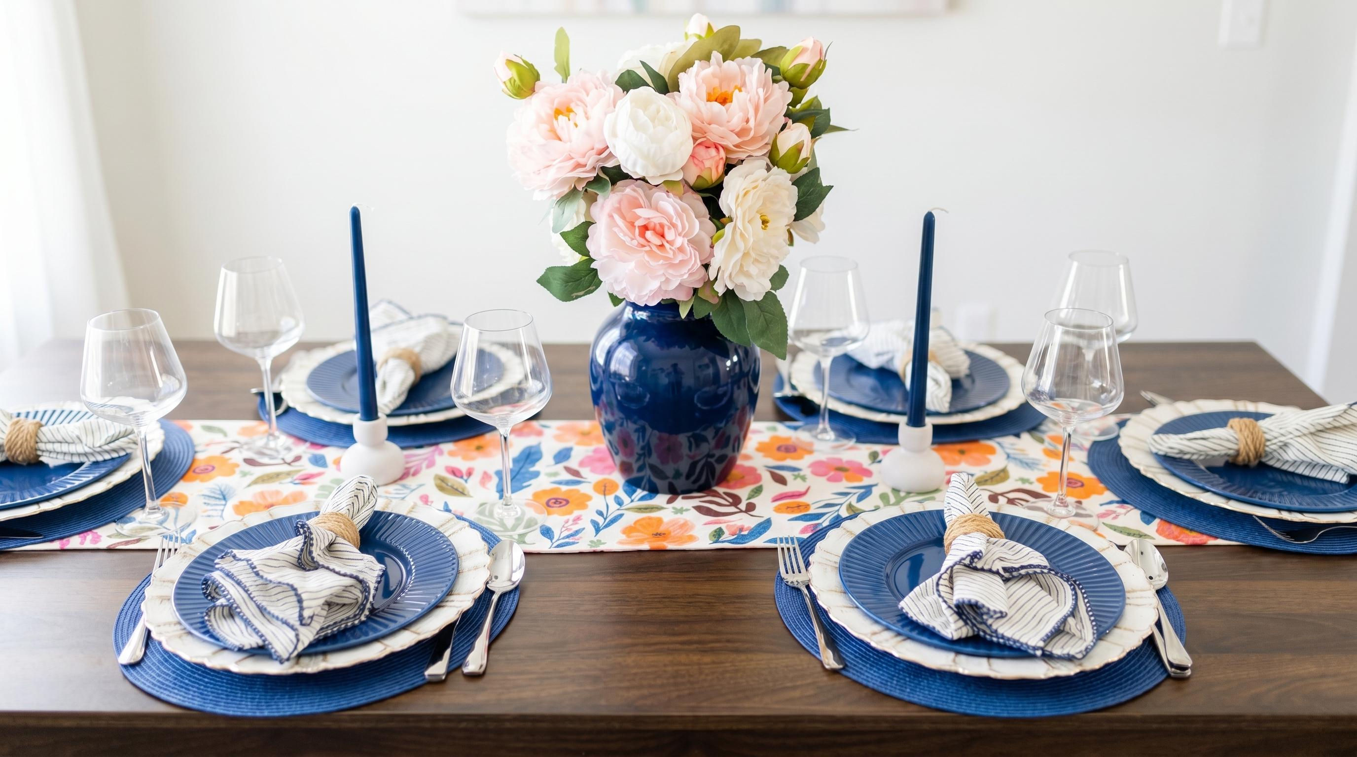 Colorful Tablescape Kit | Floral Table Decor | Summer Garden Party Table Setting
