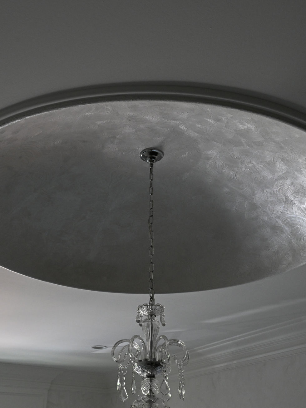 Decorative Metallic Foyer Ceiling dome plaster