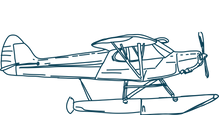 hand drawn sea plane