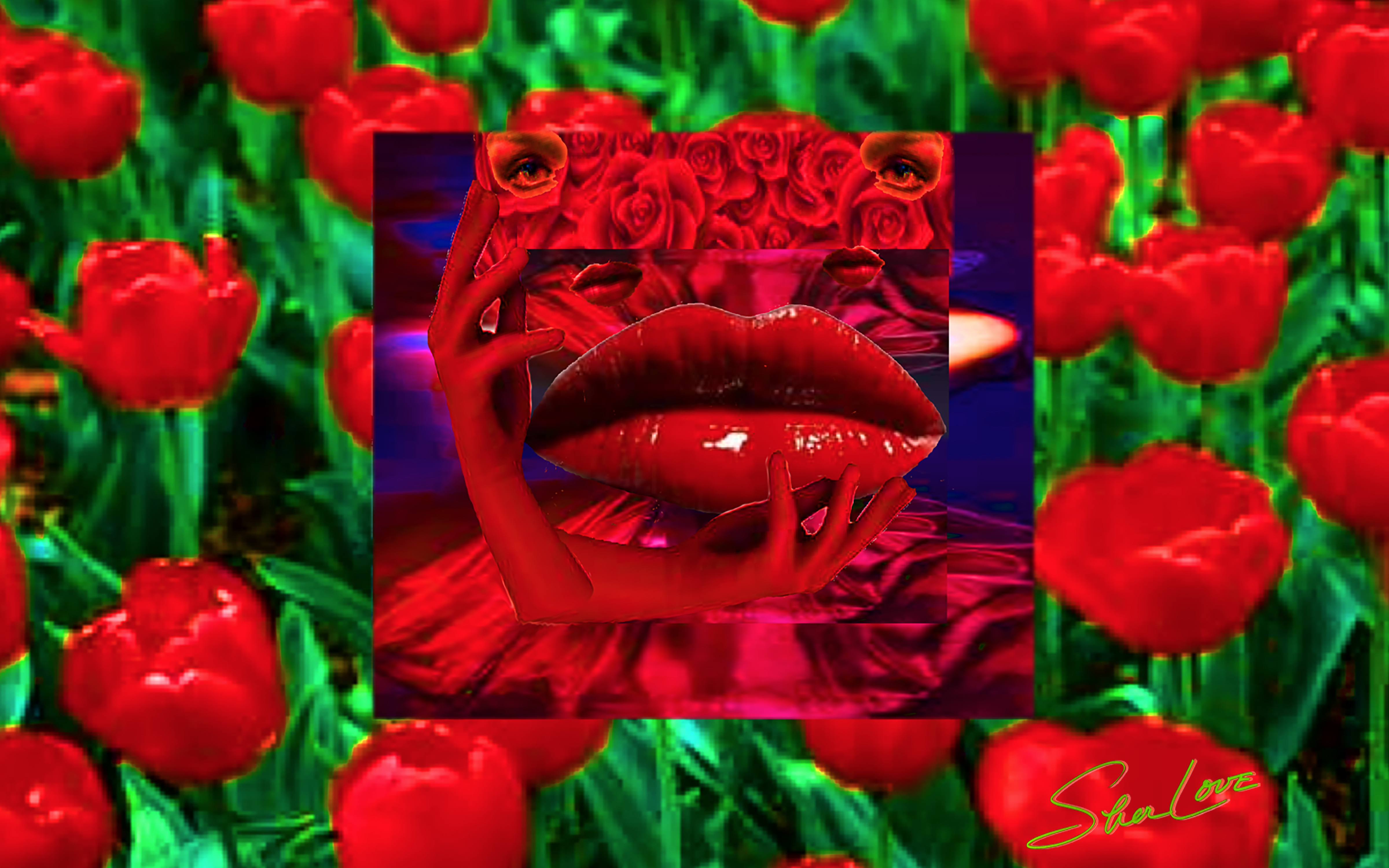 New 2 Lips Sher Love Collage