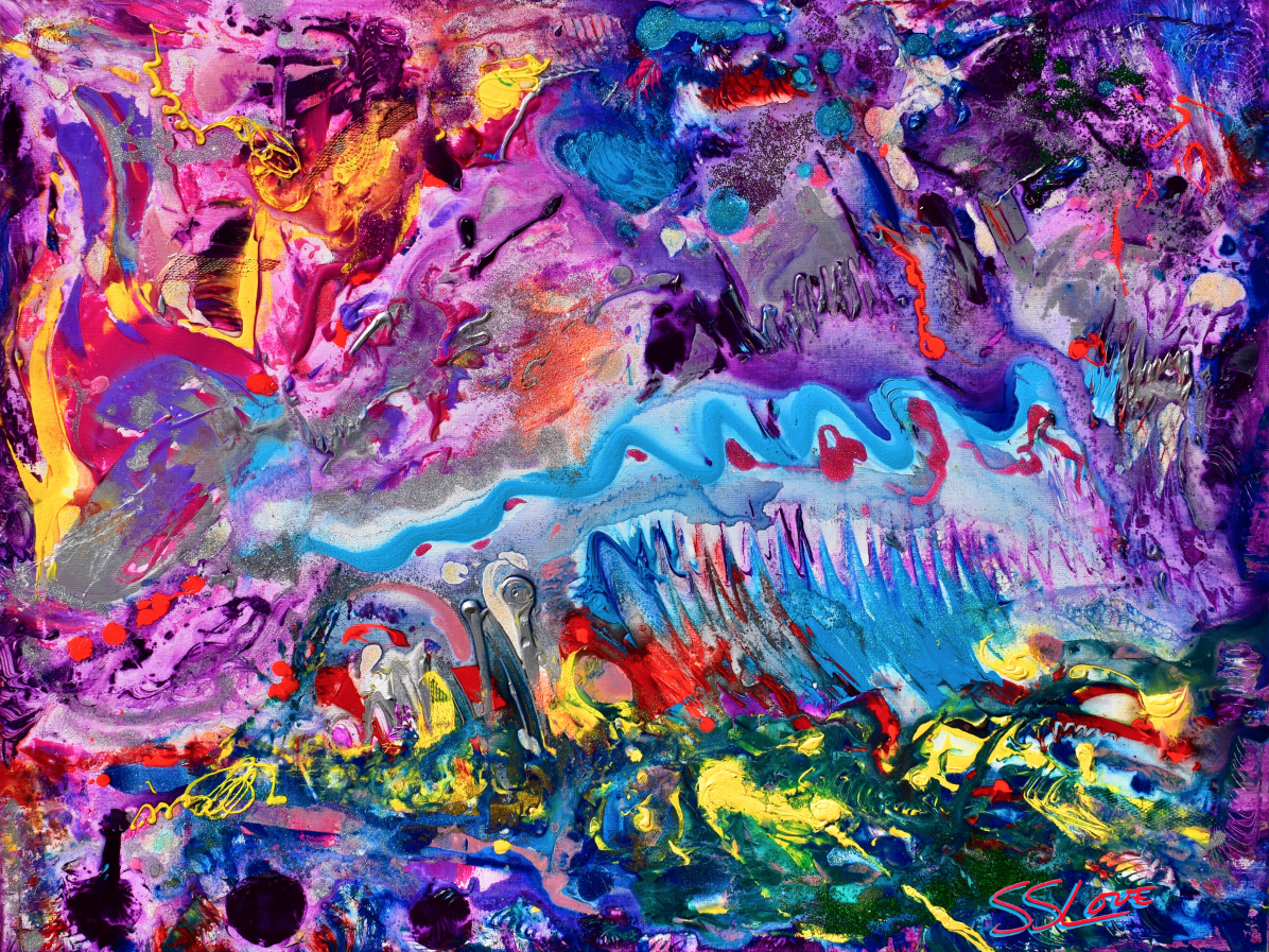 Siddhartha at the River SS Love 48x36