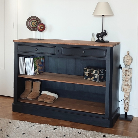 création d'un meuble d'entrée fonctionnel et chaleureux