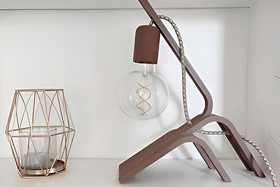 lampe décorative design couleur marron à poser