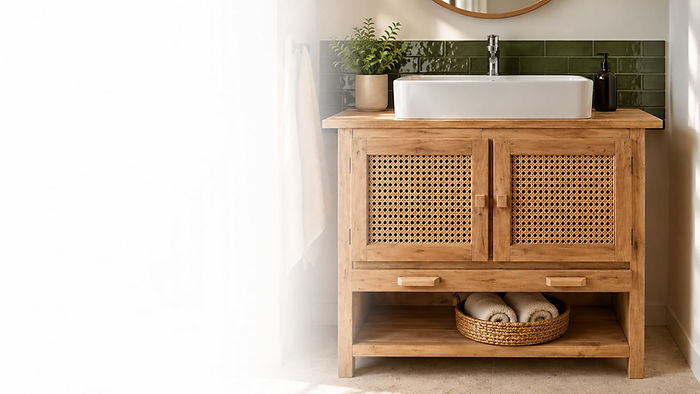création d'un meuble vasque de petite salle de bain