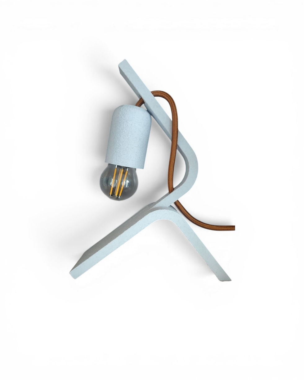 Miniature : lampe de chevet couleur blanc marbrée