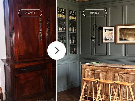 avant après rénovation meuble en 2 corps