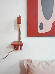 lampe de chevet murale couleur terracotta