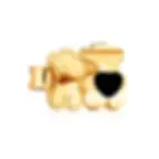 topos dorados en forma de oso con corazón negro