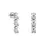 Miniatura: aretes tres osos plateados
