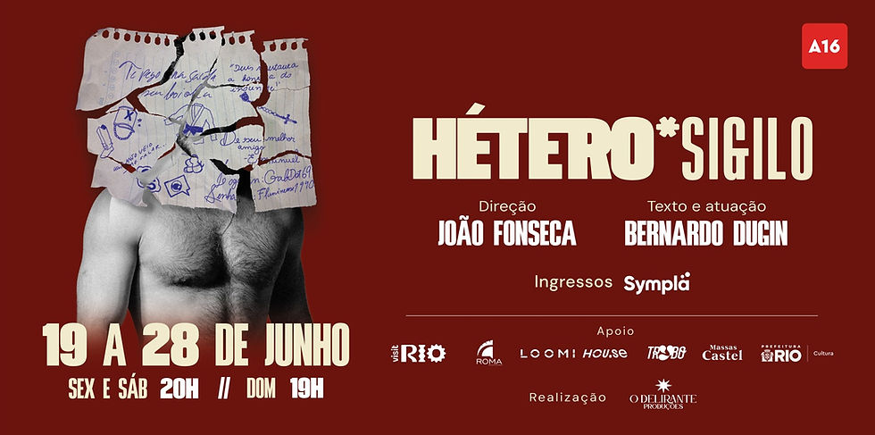 Arte Divulgação: “Hétero Sigilo”