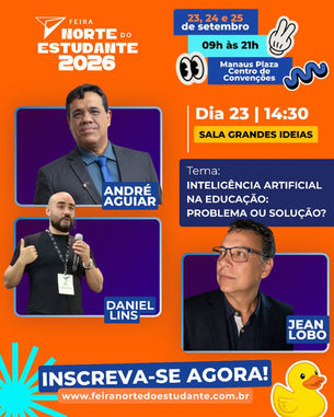 André Aguiar debate os desafios da IA na educação na FNE 2026, em Manaus