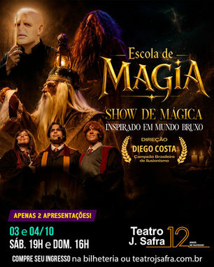 Kadabra – Show de mágica dias 3 e 4 de outubro, no Teatro J. Safra