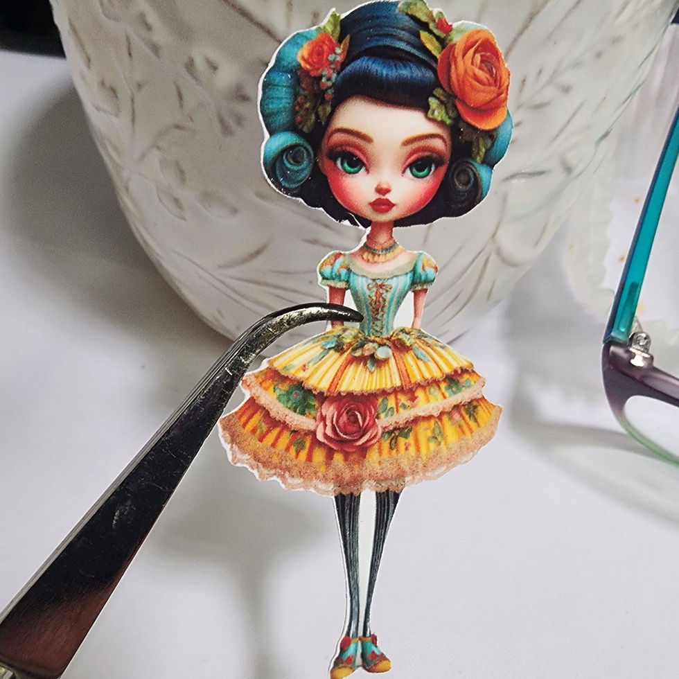Miniature : Bold Blooming Beauty Doll Vinyl Die-Cut Stickers