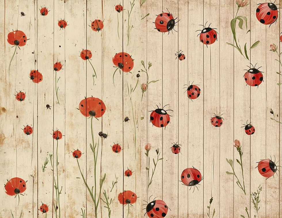 Miniatura: Lady Bug Dreams Junk Journal Paper Set