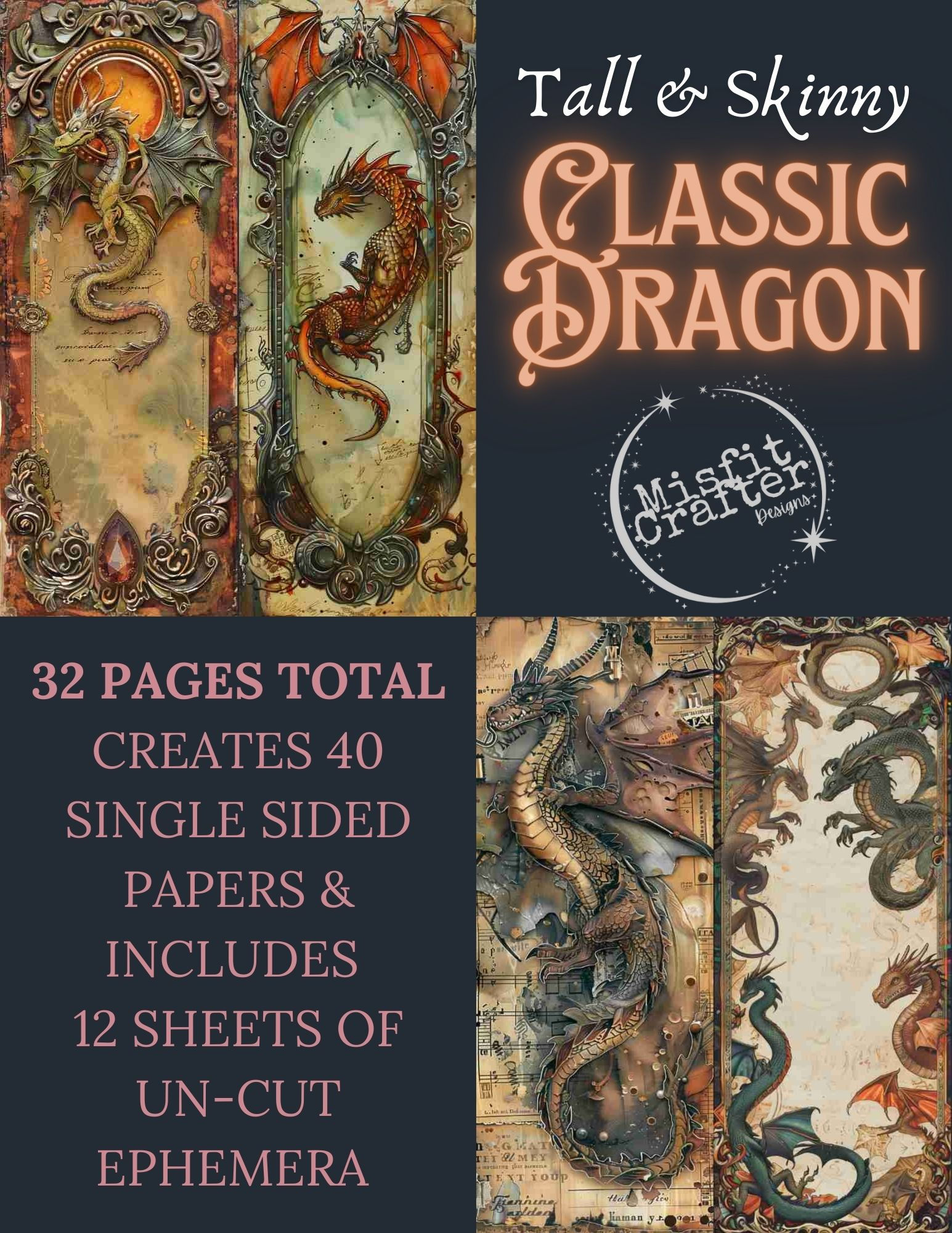 Classic Dragon-Tall & Skinny Paper Set