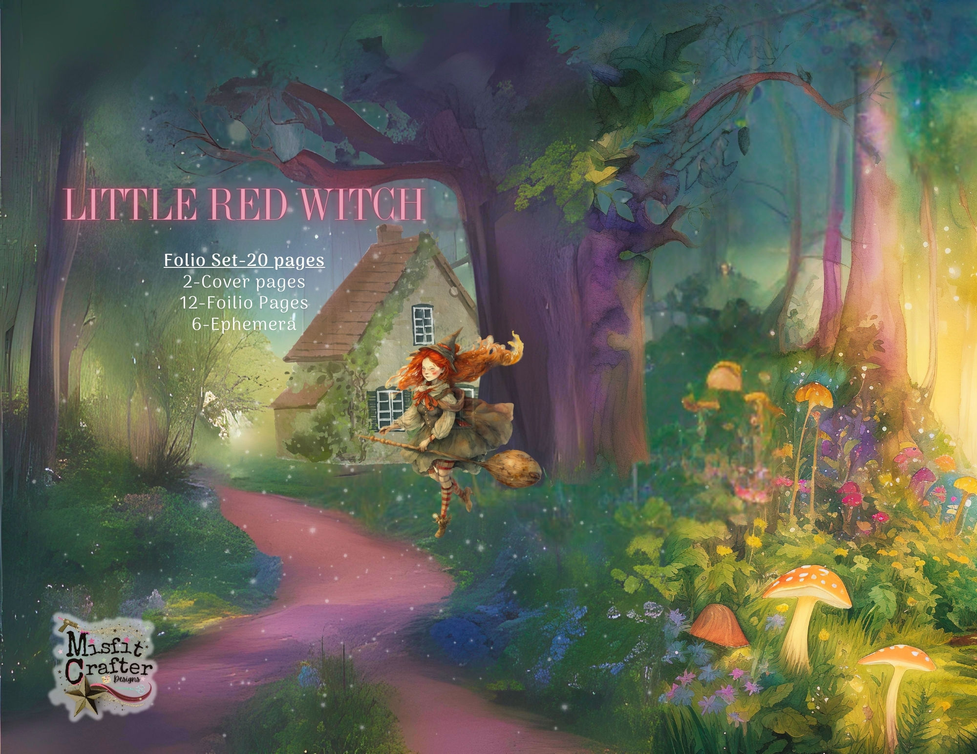 Little Red Witch Junk Journal Folio Set