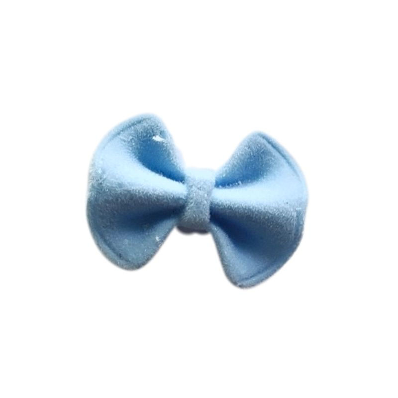 Miniature : Flocked Fuzzy Bow Bead Charm