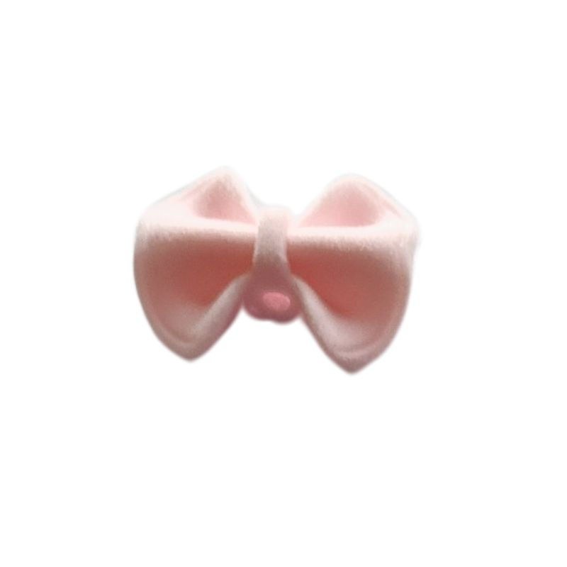 Miniature : Flocked Fuzzy Bow Bead Charm