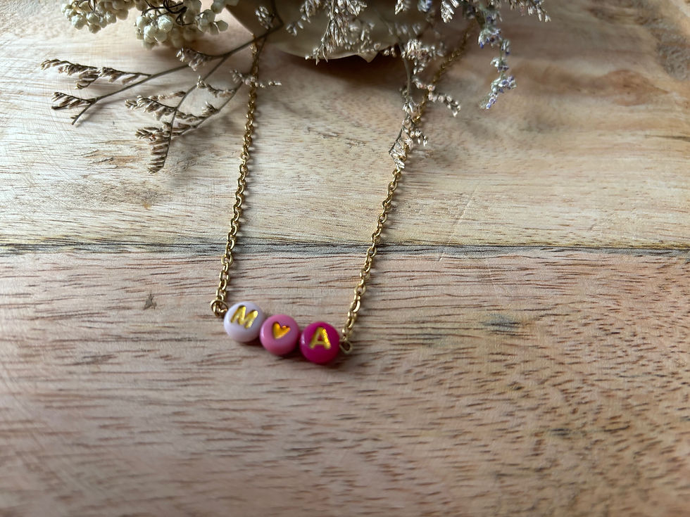 Collier Personnalisé avec Chaîne en Acier Inoxydable et Prénom en Lettr