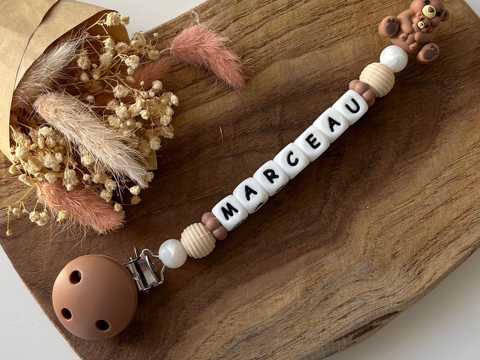 Attache tétine ourson