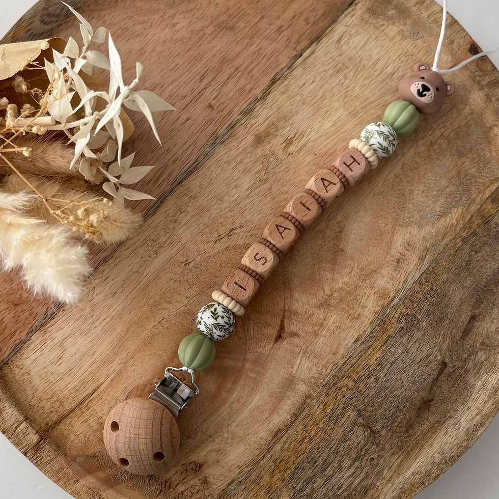 Attache tétine ourson