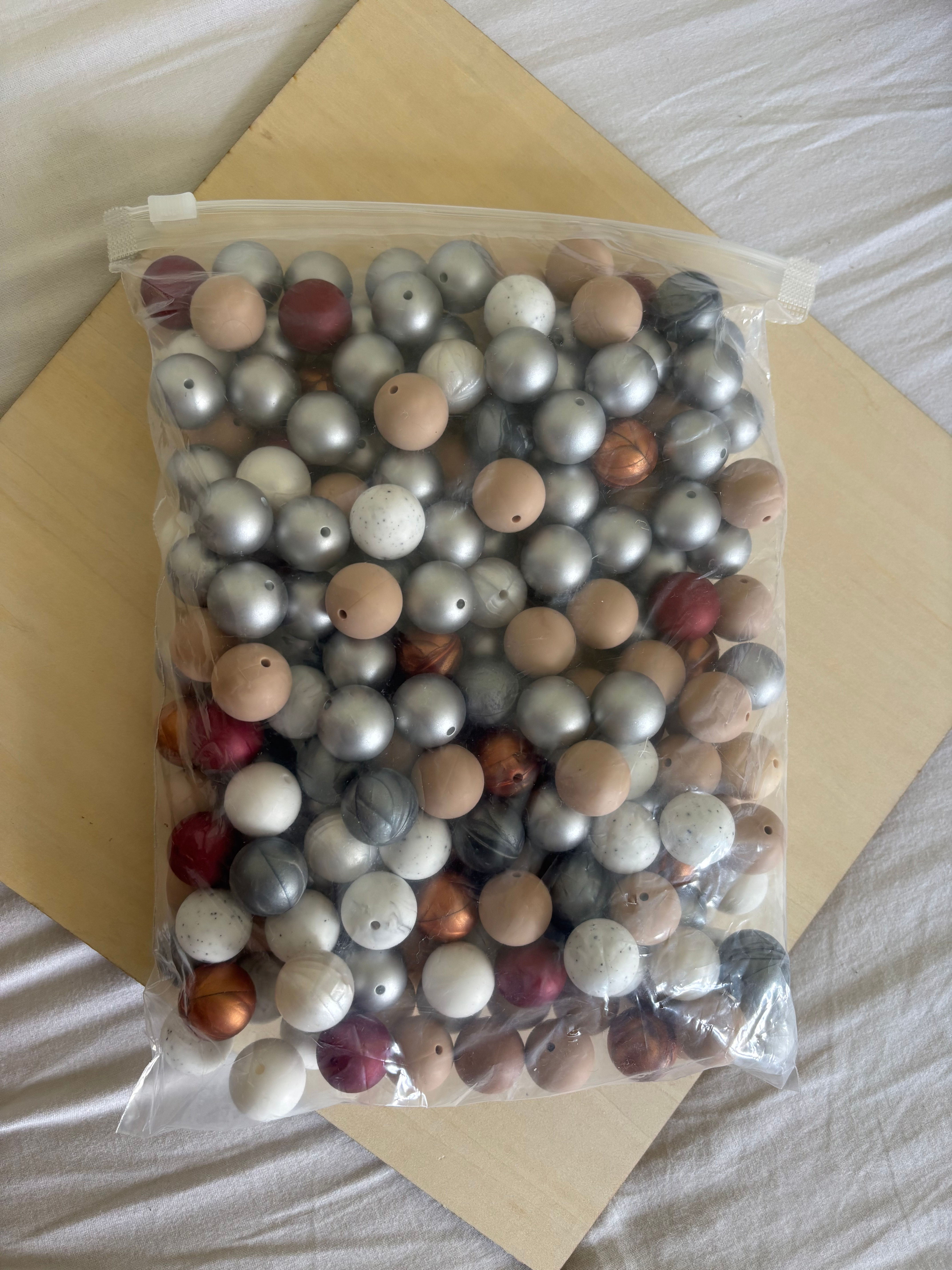 Gros Lot perles 19 mm pour collier allaitement 