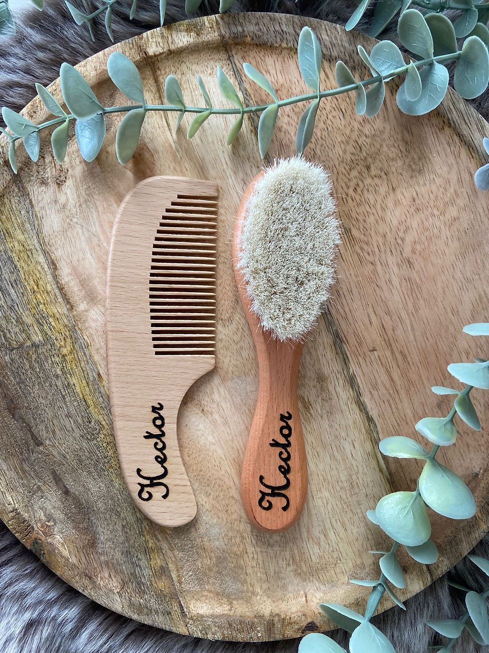 Brosse et peignes personnalisés pour bébé