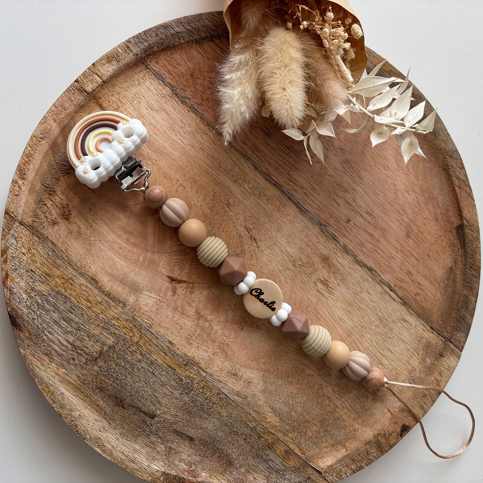 Attache tétine arc-en-ciel