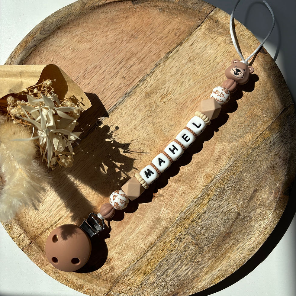 Attache tétine ourson